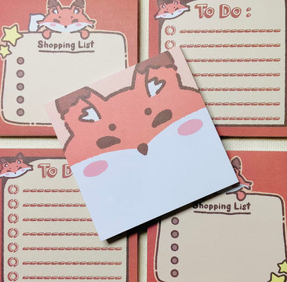 Kitsune Memo Pads | To do List | Shopping List